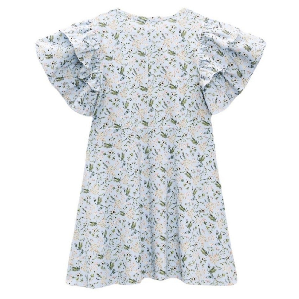 Zara Ruffled Print Dress NWT - Picture 2 of 9